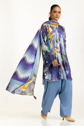 3PC Linen Printed Suit IUSTKSD-1163