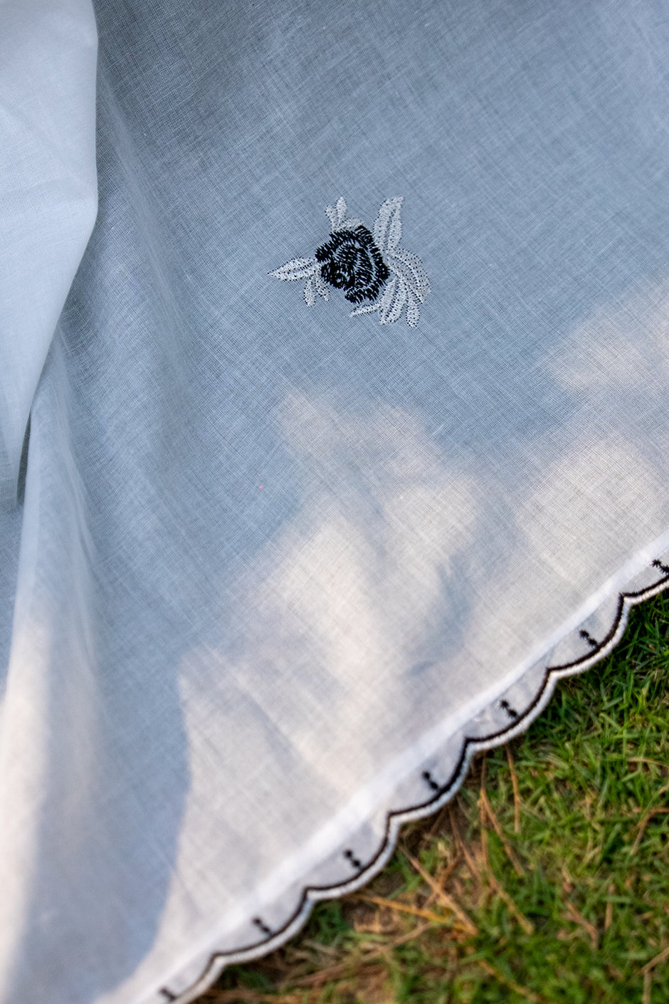 Embroidered Lawn Dupatta