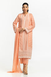 3PC Chiffon Embroidered Suit IUSTKSD-595