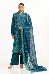 3PC Chiffon Embroidered Suit IUSTKSD-767