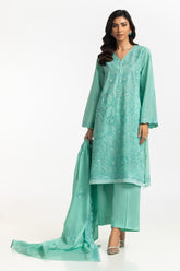 3PC Lawn Embroidered Suit IUSTKSD-547