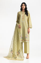 3PC Lawn Embroidered Suit IUSTKSD-605
