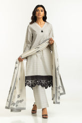 3PC Jacquard Embroidered Suit IUSTKSD-629