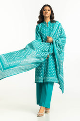 3PC Lacquer Printed Lawn Suit IUSTKSD-530