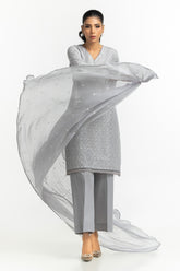 3PC Lawn Embroidered Suit IUSTKSD-579