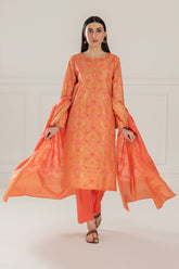 3PC Lawn Lacquer Printed Suit IUSTKSD-460