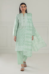 3PC Lawn Lacquer Printed Suit IUSTKSD-500