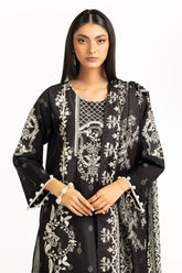 3PC Lawn Lacquer Printed Suit with Embroidered IUSTKSD-949