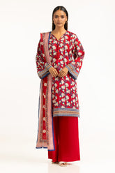 3PC Lawn Printed Suit IUSTKSD-1018