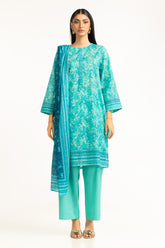 3PC Lawn Printed Suit IUSTKSD-1052