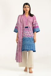 3PC Lawn Printed Suit IUSTKSD-1164