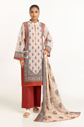 3PC Lawn Printed Suit IUSTKSD-682