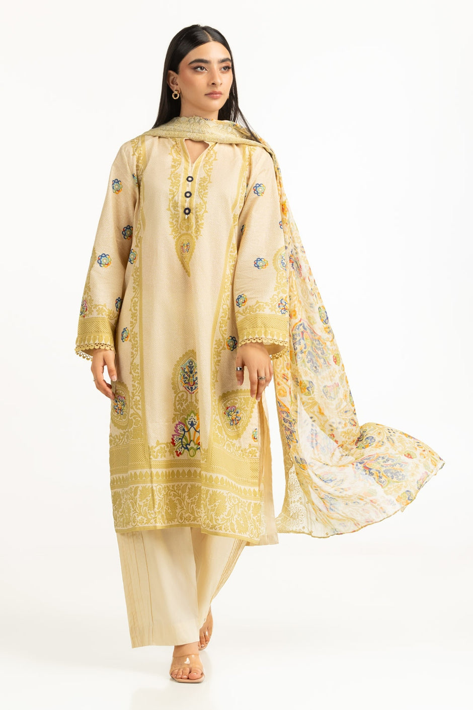 3Pc Lawn Printed Suit