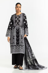 3PC Lawn Printed Suit With Embroidered IUSTKSD-551