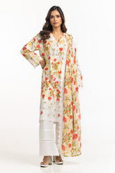 3PC Lawn Printed Suit With Embroidered IUSTKSD-669