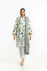 3PC Lawn Printed Suit With Schiffli Embroidered IUSTKSD-614