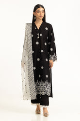 3Pc Lawn Schiffli Embroidered Suit IUSTKSD-1048
