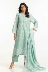 3PC Lawn Schiffli Embroidered Suit IUSTKSD-655