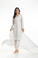 3PC Lawn Schiffli Embroidered Suit IUSTKSD-613