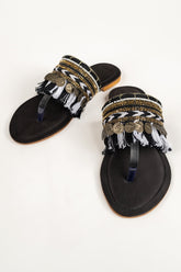 Women Black Kolhapuri IFS-KLP25-003