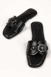 Women Black Slipper IFS-SLP25-001
