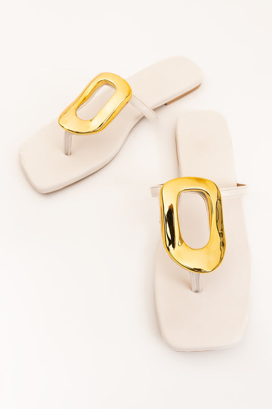 Women White Slipper IFS-SLP25-009