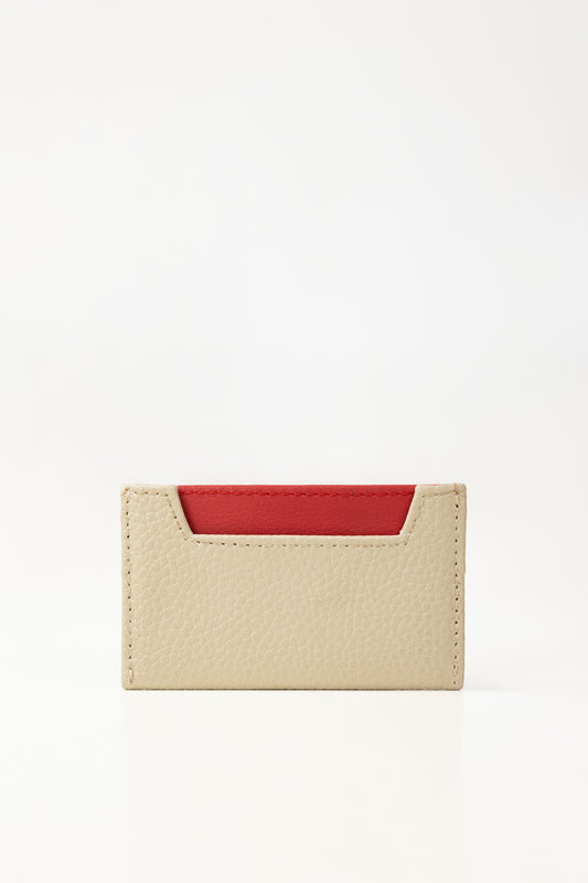Red Beige Card Holder IBS-CH25-012