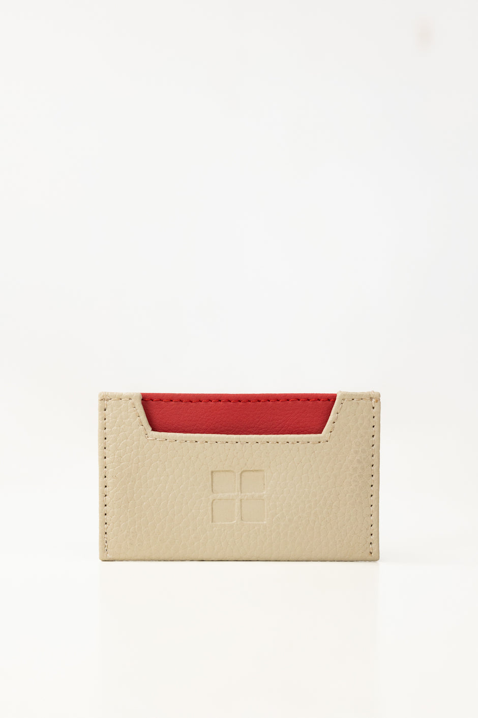 Red Beige Card Holder