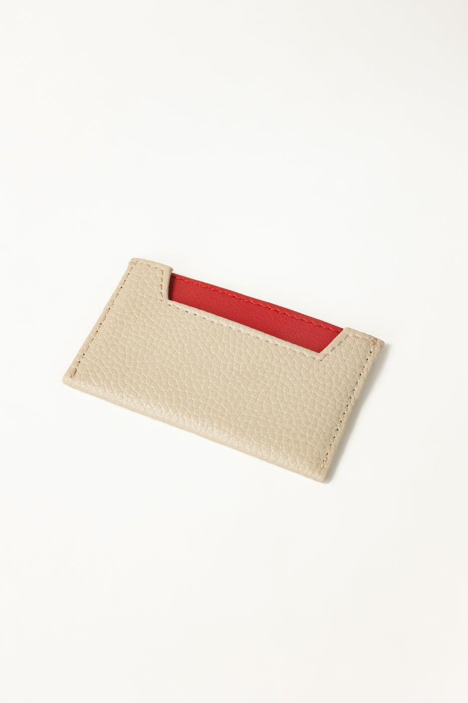 Red Beige Card Holder