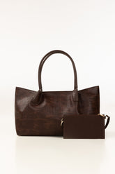 Dark Brown Tote Bag IBS-TTB25-077