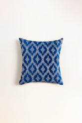 VEC-019 White Velvet Embroidered Cushion Cover