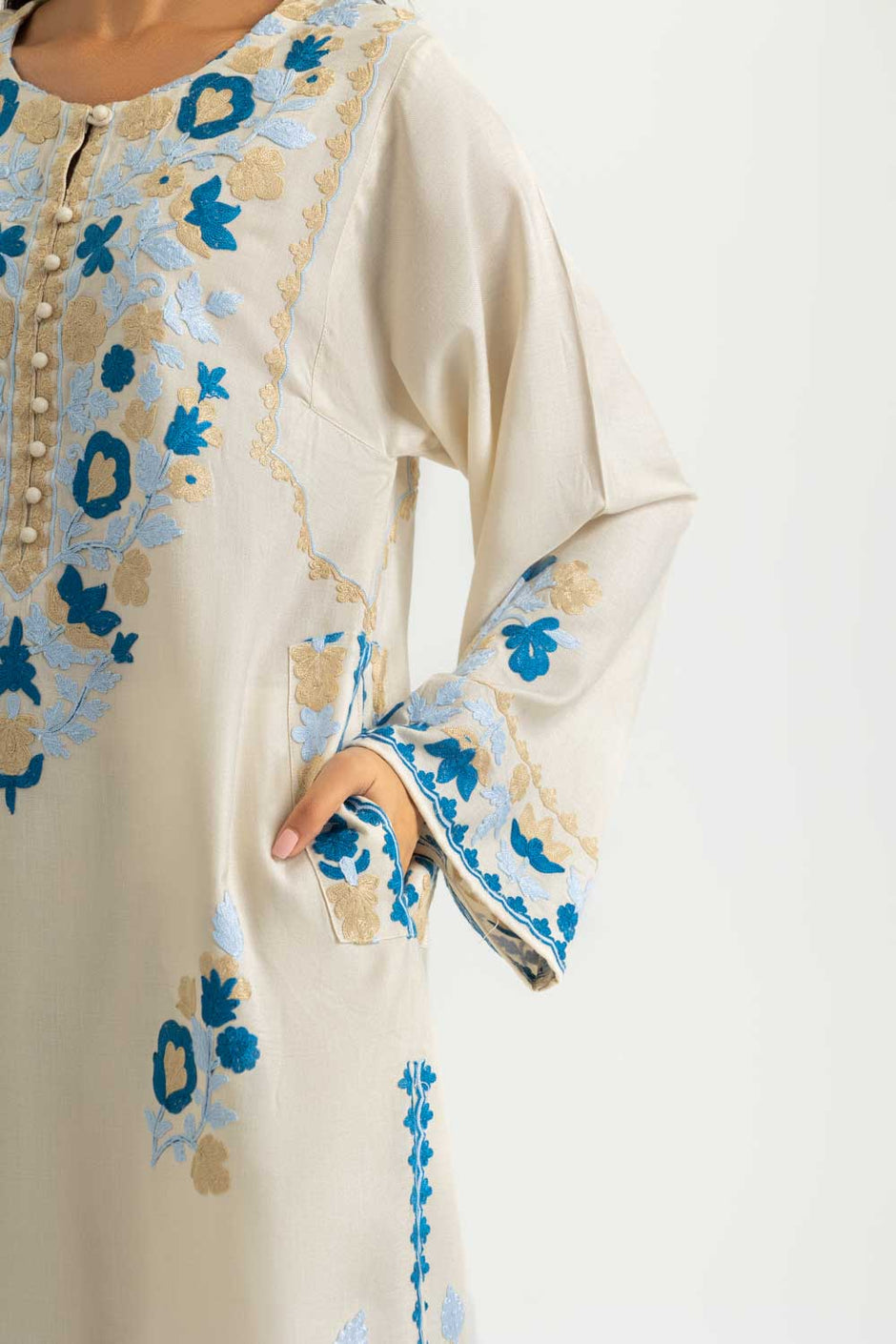 Acrylic Embroidered Shirt Trouser
