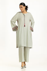 Arabic Linen Block Printed Co-Ord Set IUSTTS-1179