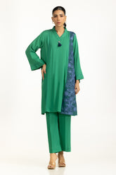 Arabic Linen Embroidered Co-Ord Set IUSTTS-1191