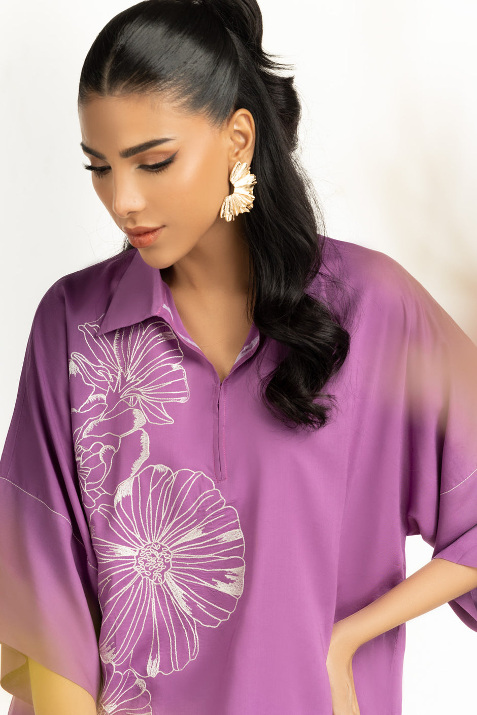 Arabic Linen Embroidered Co-Ord Set