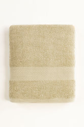 Beige Dyed Bath Towel