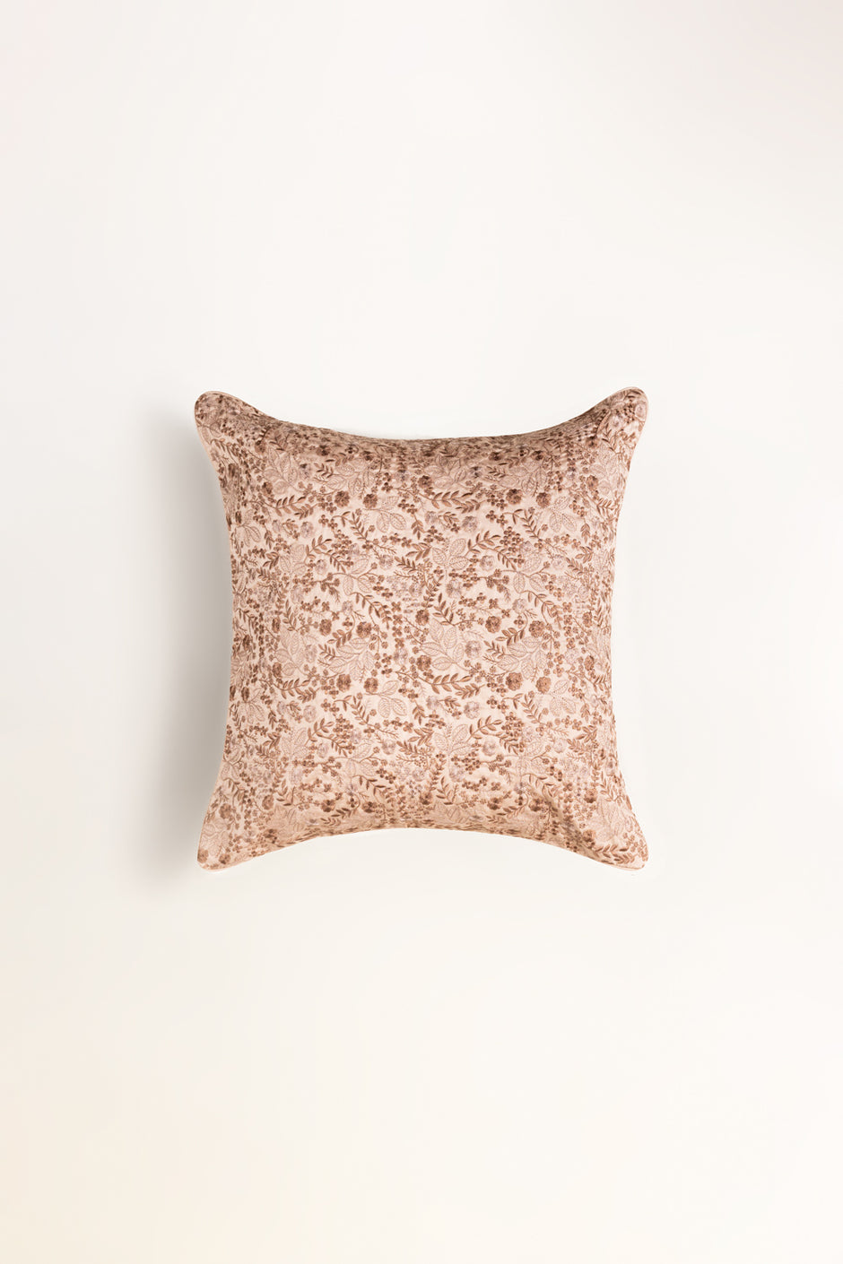 Beige T-400 Embroidered Square Cushion Cover