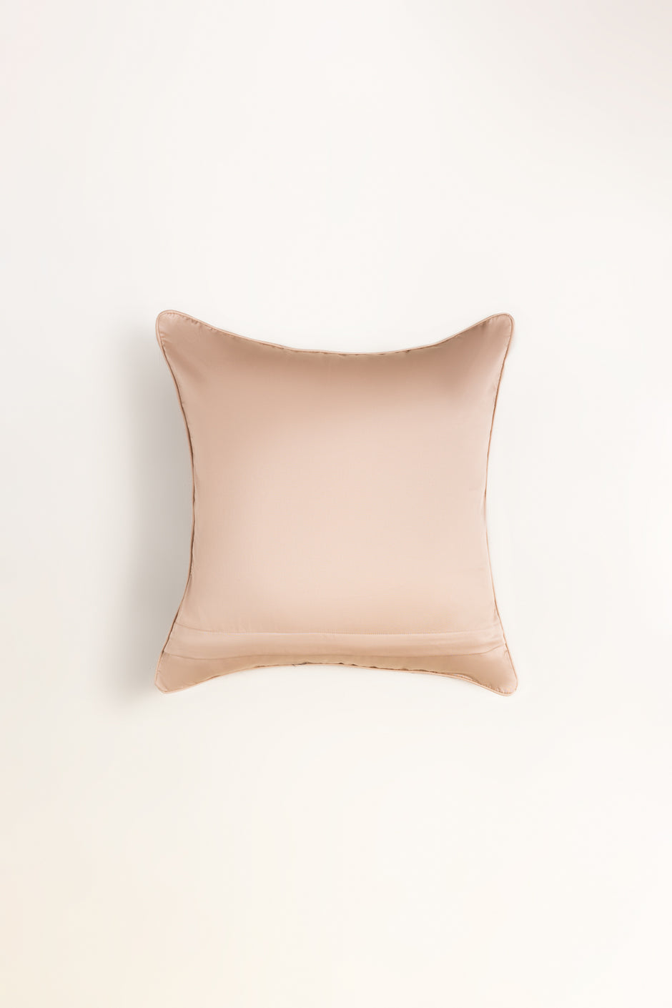 Beige T-400 Embroidered Square Cushion Cover
