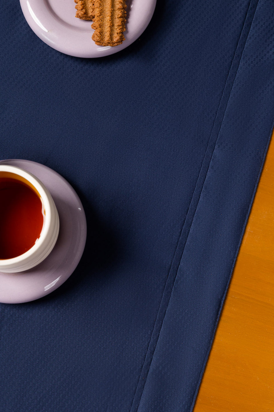 Blue Cube Dobby Table Runner