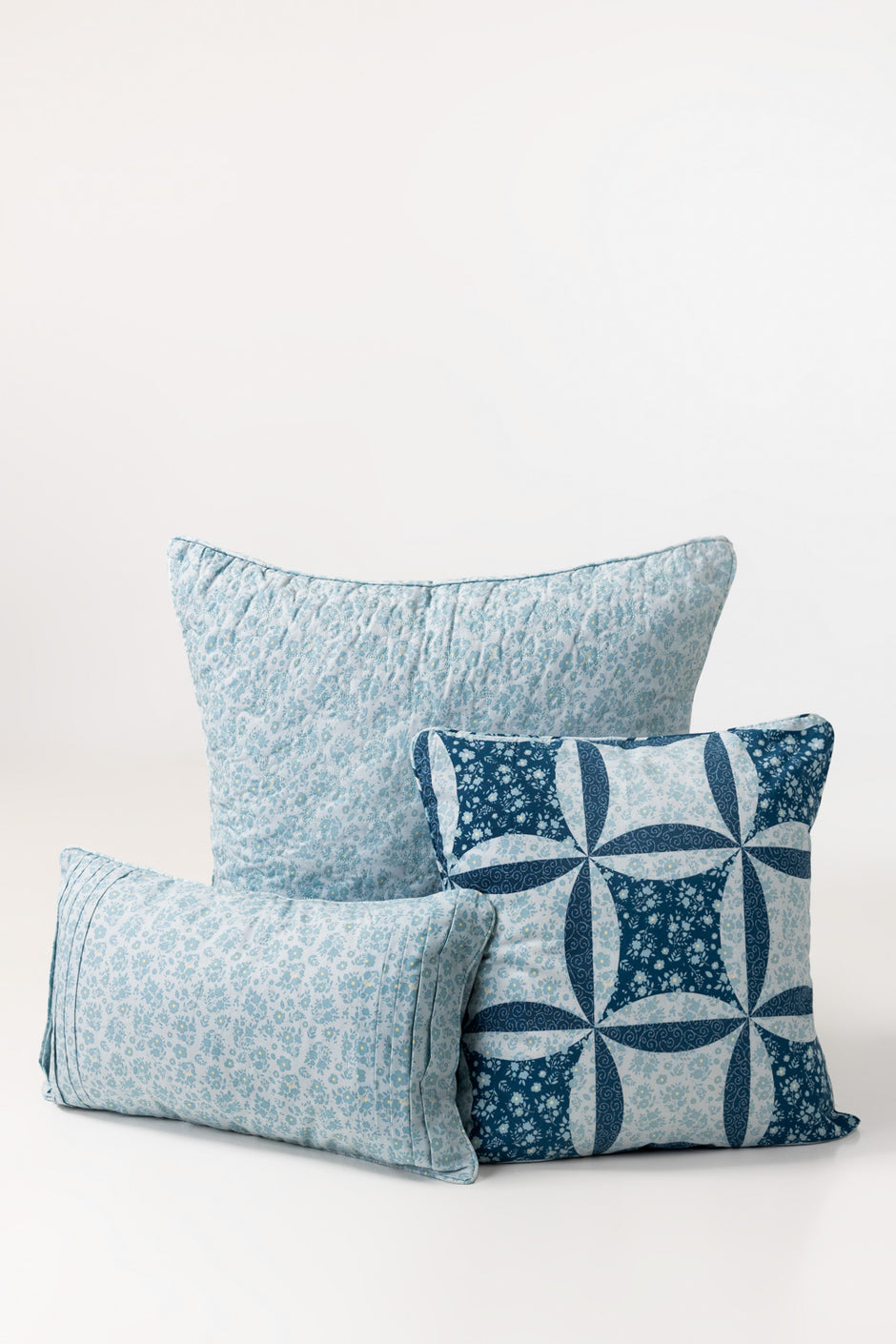 Blue Patch Square Cushion Cover