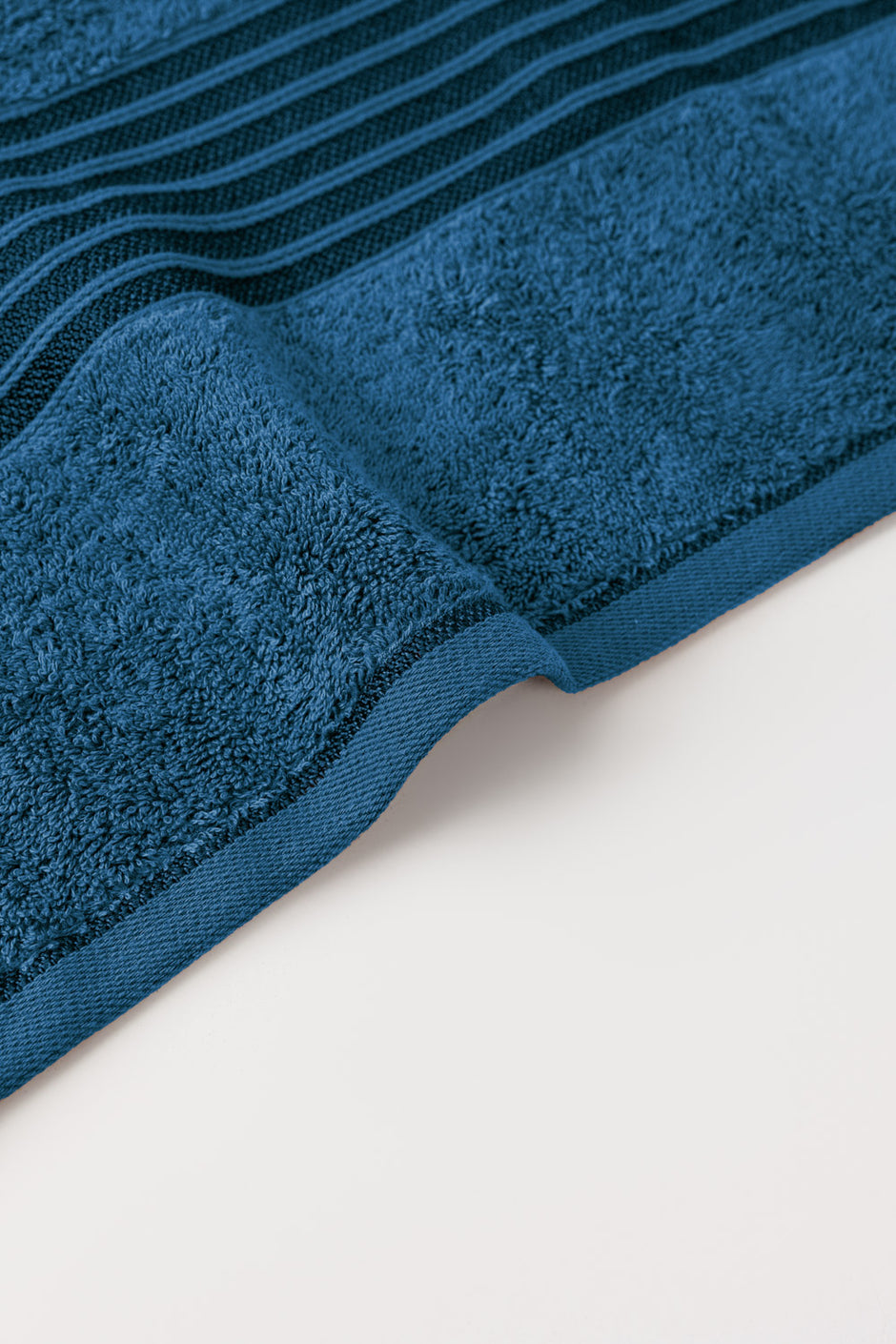 Blue Steel 6Pcs Combed Towel Set