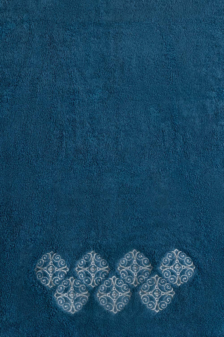 Blue Steel 3 piece Embroidered Towel Set