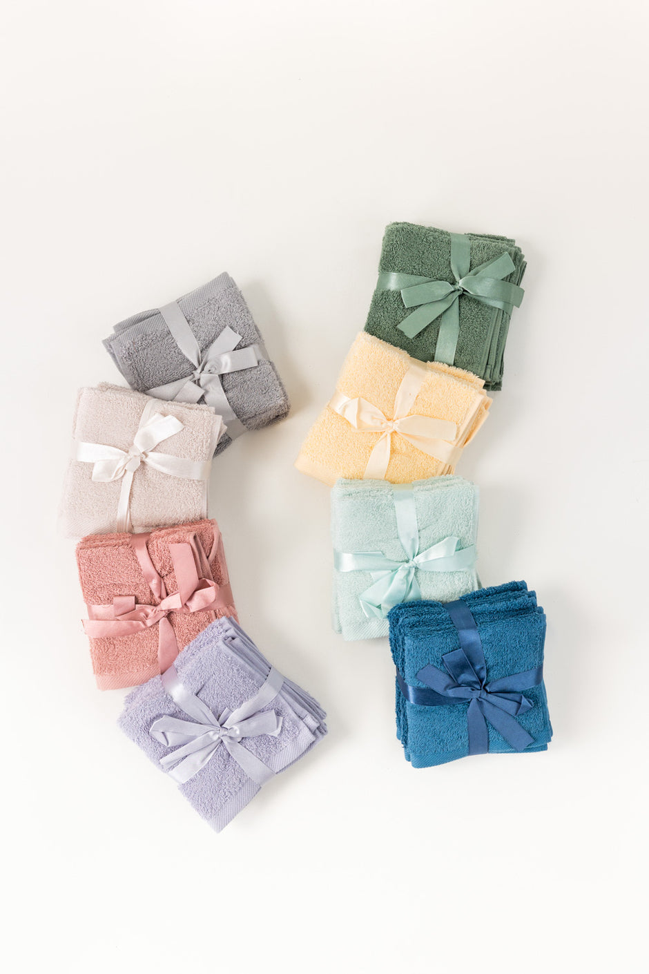 Blue Steel 4 Pcs Combed Face Towel Set