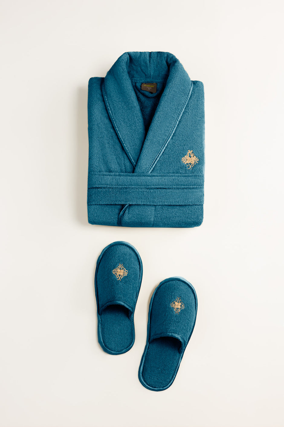 Blue Steel Velour Bathrobe