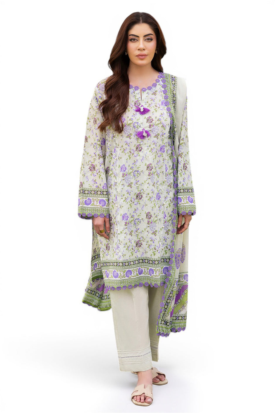 3 Piece Printed Suit