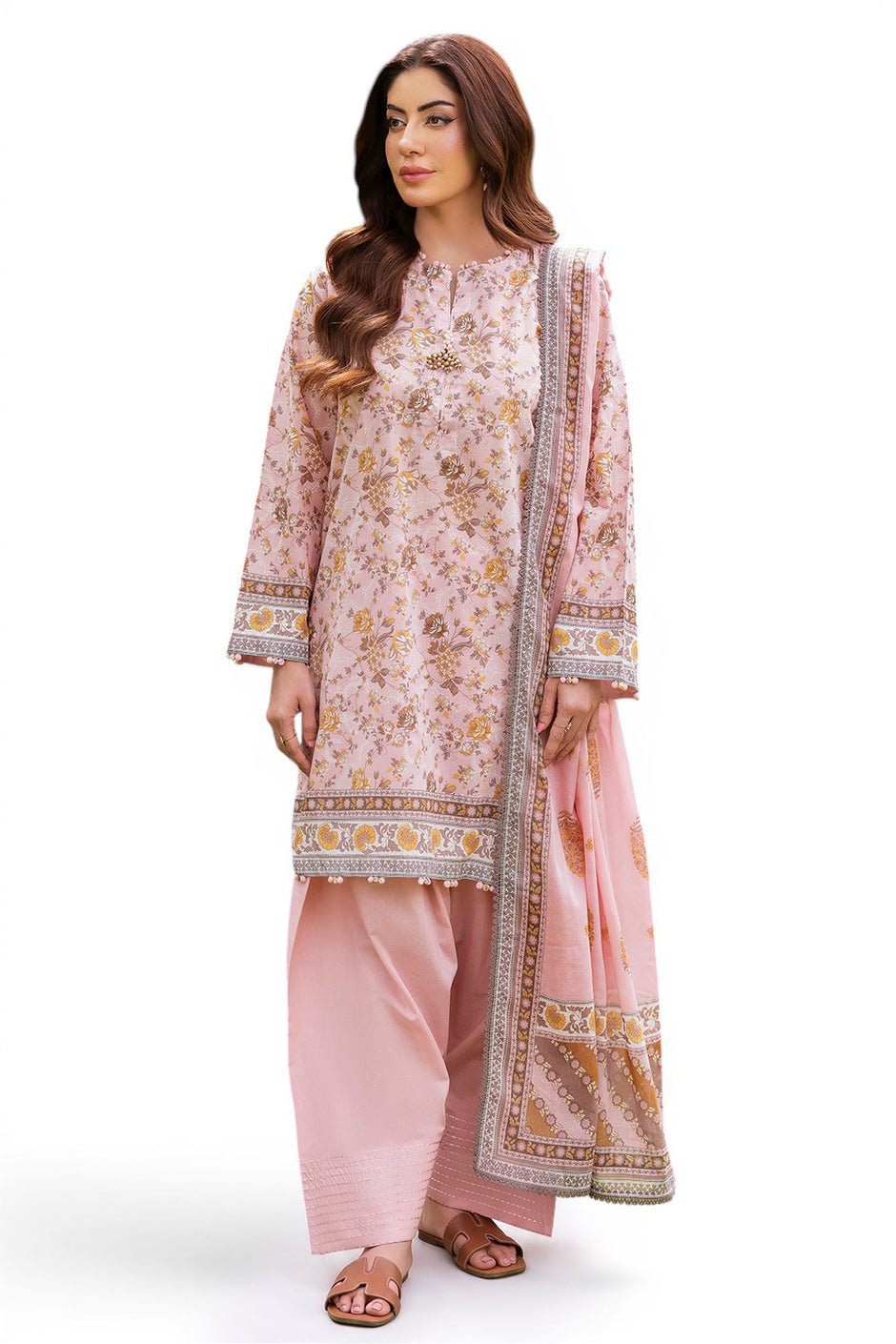 3 Piece Printed Suit