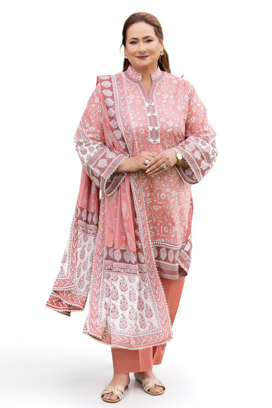 3 Piece Printed Suit