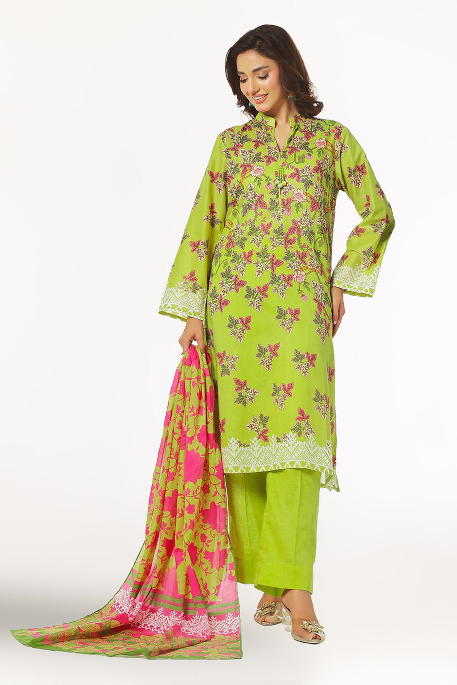 3 Piece Unstitched Printed Lawn Suit CLP-52102