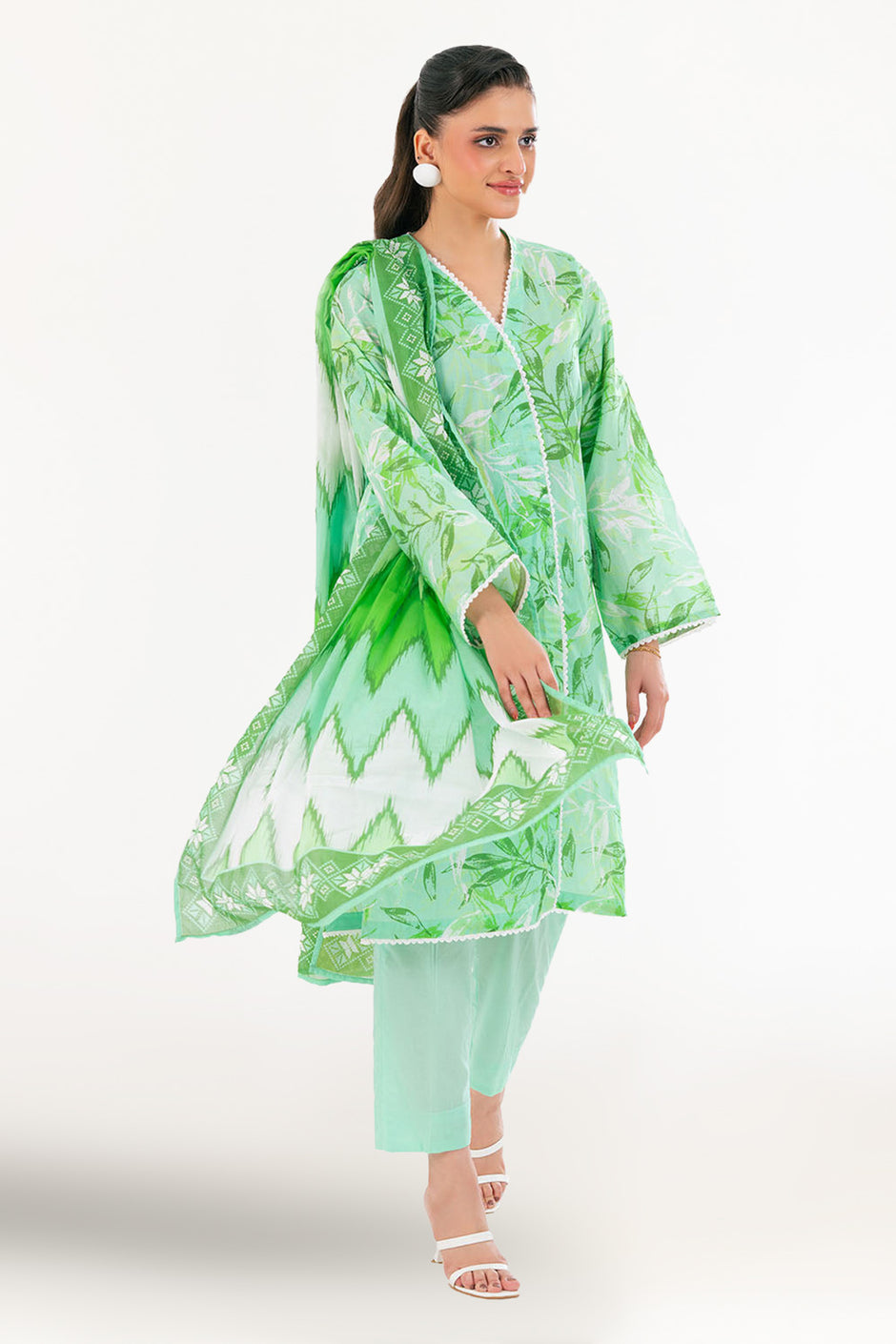 3 Piece Printed Lawn Suit with Dupatta CLP-52243
