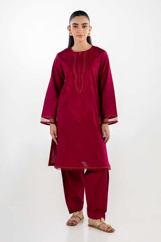 Cambric Embroidered Co-Ord Set IPST-77141